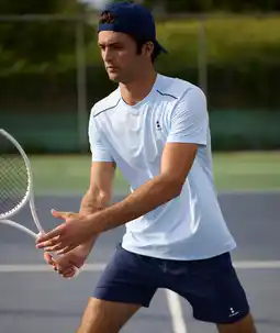 Decathlon Performance Tennis/Padel T-shirt Heren IJsblauw aanbieding