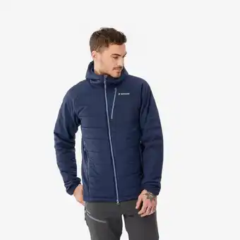 Decathlon Gewatteerde herenjas voor bergsporten Alpinism synthetisch blauw aanbieding
