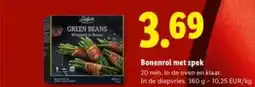 Lidl Bonenrol met spek aanbieding