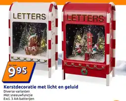 Action Kerstdecoratie met licht en geluid aanbieding