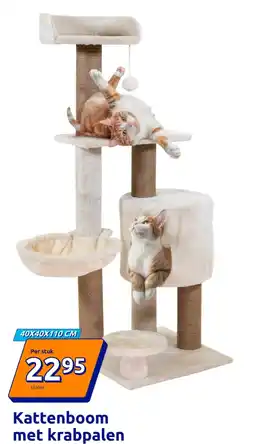 Action Kattenboom met krabpalen aanbieding