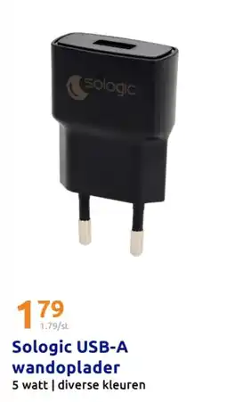 Action Sologic USB-A wandoplader aanbieding