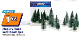 Action Magic Village kerstboompjes aanbieding
