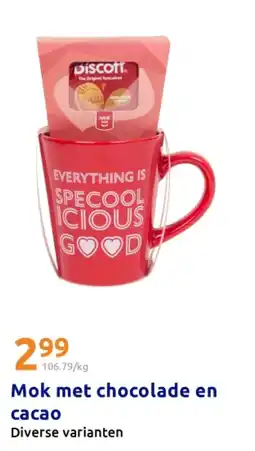 Action Mok met chocolade en cacao aanbieding