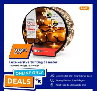 Action Luxe kerstverlichting 55 meter aanbieding