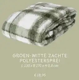 Horta Groen Witte Zachte Polyestersprei aanbieding