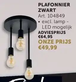 Zelfbouwmarkt Plafonnier Zwart aanbieding