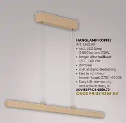 Zelfbouwmarkt Hanglamp koffie aanbieding