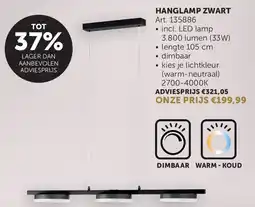 Zelfbouwmarkt Hanglamp Zwart aanbieding