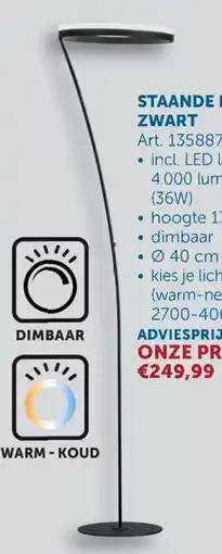 Zelfbouwmarkt Staande lamp zwart aanbieding