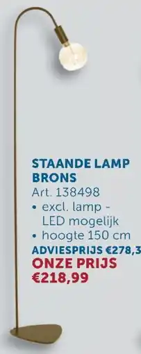 Zelfbouwmarkt Staande lamp brons aanbieding