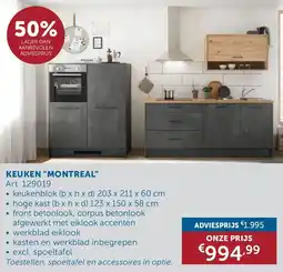 Zelfbouwmarkt Keuken Montreal aanbieding