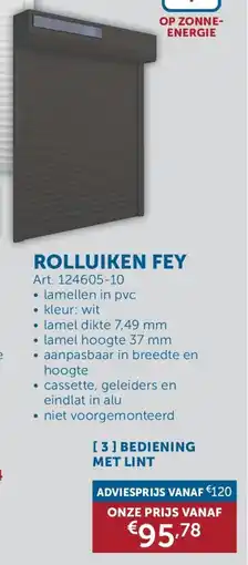 Zelfbouwmarkt Rolluiken fey aanbieding