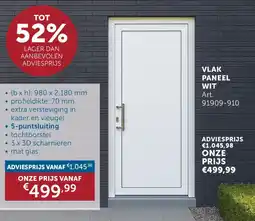 Zelfbouwmarkt Vlak Paneel Wit aanbieding