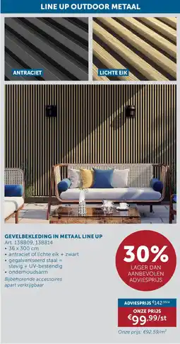 Zelfbouwmarkt Gevelbekleding in Metaal Line Up aanbieding