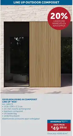 Zelfbouwmarkt Gevelbekleding in Composiet Line Up Noa aanbieding