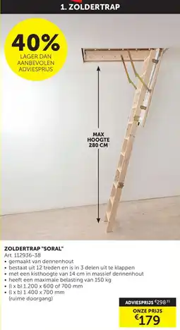 Zelfbouwmarkt Zoldertrap Soral aanbieding
