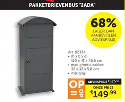 Zelfbouwmarkt Pakketbrievenbus Jada aanbieding
