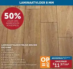 Zelfbouwmarkt Laminaatvloer Frejus Bruine Eik 8 mm aanbieding