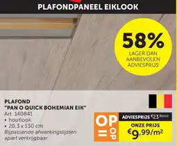 Zelfbouwmarkt Plafond Pan o Quick Bohemian Eik aanbieding