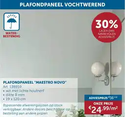 Zelfbouwmarkt Plafondpaneel Maestro Novo aanbieding
