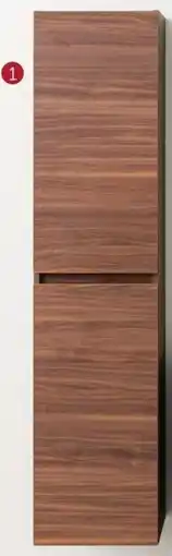 Zelfbouwmarkt Badkamermeubel Dotan Notelaar Kolomkast aanbieding