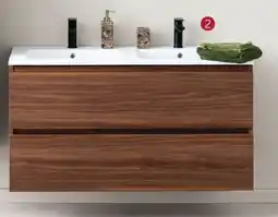 Zelfbouwmarkt Badkamermeubel Dotan Notelaar Wastafelkast aanbieding