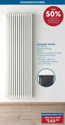 Zelfbouwmarkt Radiator Devon aanbieding