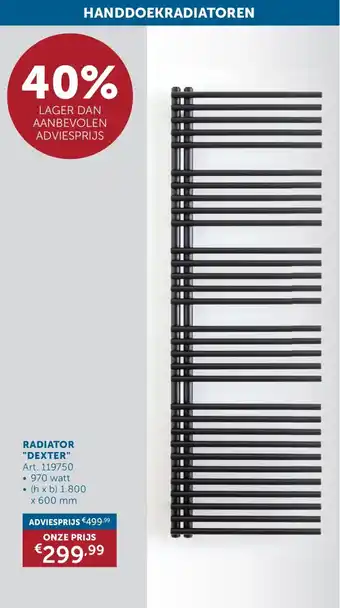 Zelfbouwmarkt Handdoekradiatoren Radiator Dexter aanbieding
