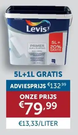 Zelfbouwmarkt Levis Muur & Plafond Primer aanbieding