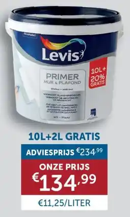 Zelfbouwmarkt Levis Muur & Plafond Primer aanbieding