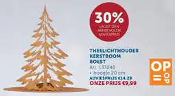 Zelfbouwmarkt Theelichthouder Kerstboom Roest aanbieding