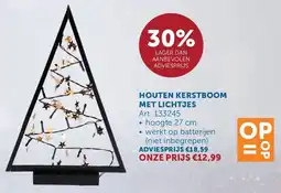Zelfbouwmarkt Houten Kerstboom Met Lichtjes aanbieding