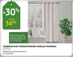 Brico Thermisch en Verduisterend Gordijn Toundra aanbieding