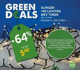 Brico Slinger 100 Lichten Met Timer aanbieding