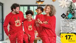 Carrefour Coral fleece kerstpyjama voor dames of heren aanbieding
