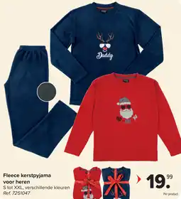 Carrefour Fleece kerstpyjama voor heren aanbieding