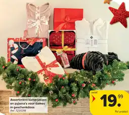 Carrefour Assortiment kamerjassen en pyjama's voor dames in geschenkdoos aanbieding