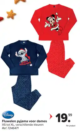 Carrefour Disney Fluwelen pyjama voor dames aanbieding