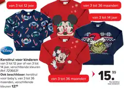 Carrefour Disney Kersttrui voor kinderen aanbieding