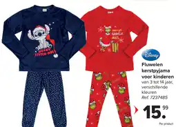 Carrefour Disney Fluwelen kerstpyjama voor kinderen aanbieding