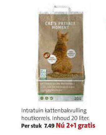 Intratuin Intratuin Kattenbakvulling Houtkorrels aanbieding