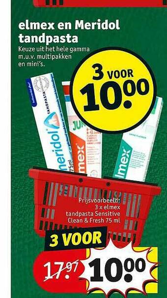 Kruidvat Elmex En Meridol Tandpasta aanbieding