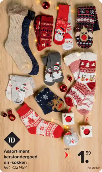 Tex Assortiment kerstondergoed en -sokken