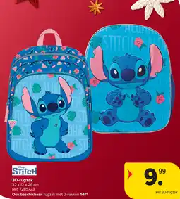 Carrefour Disney stitch 3D-rugzak aanbieding