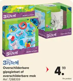 Carrefour Disney Stitch Overschilderbare gipsgietset of overschilderbare mok aanbieding