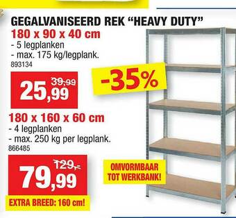 Hubo Gegalvaniseerd Rek aanbieding