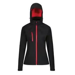 Decathlon Dames 3 Layer Membrane Soft Shell Jas (Zwart/Rood) aanbieding
