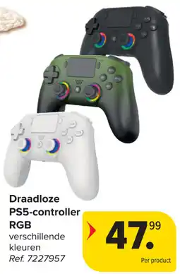 Carrefour Draadloze PS5-controller RGB aanbieding
