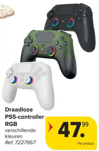 Carrefour Draadloze PS5-controller RGB aanbieding